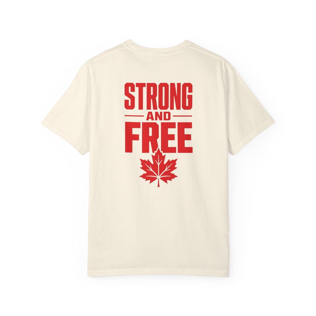 Strong and Free T-Shirt — Canadian Maple Leaf Patriotic Tee
