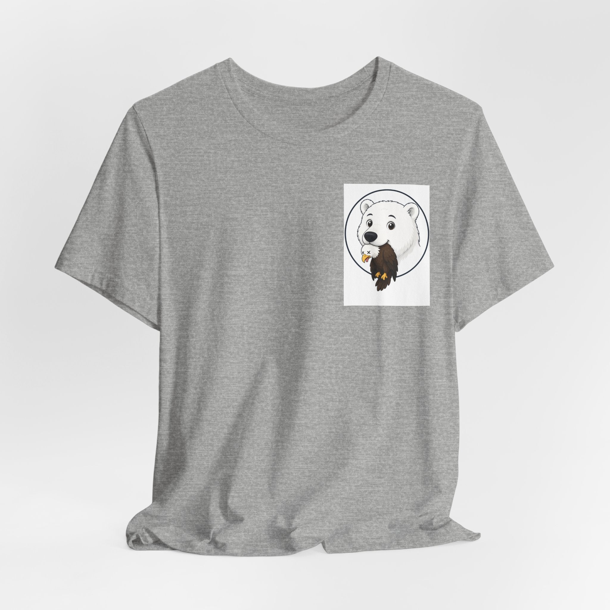 Bear & Honey Pocket Tee — Cute Minimalist Graphic T-Shirt