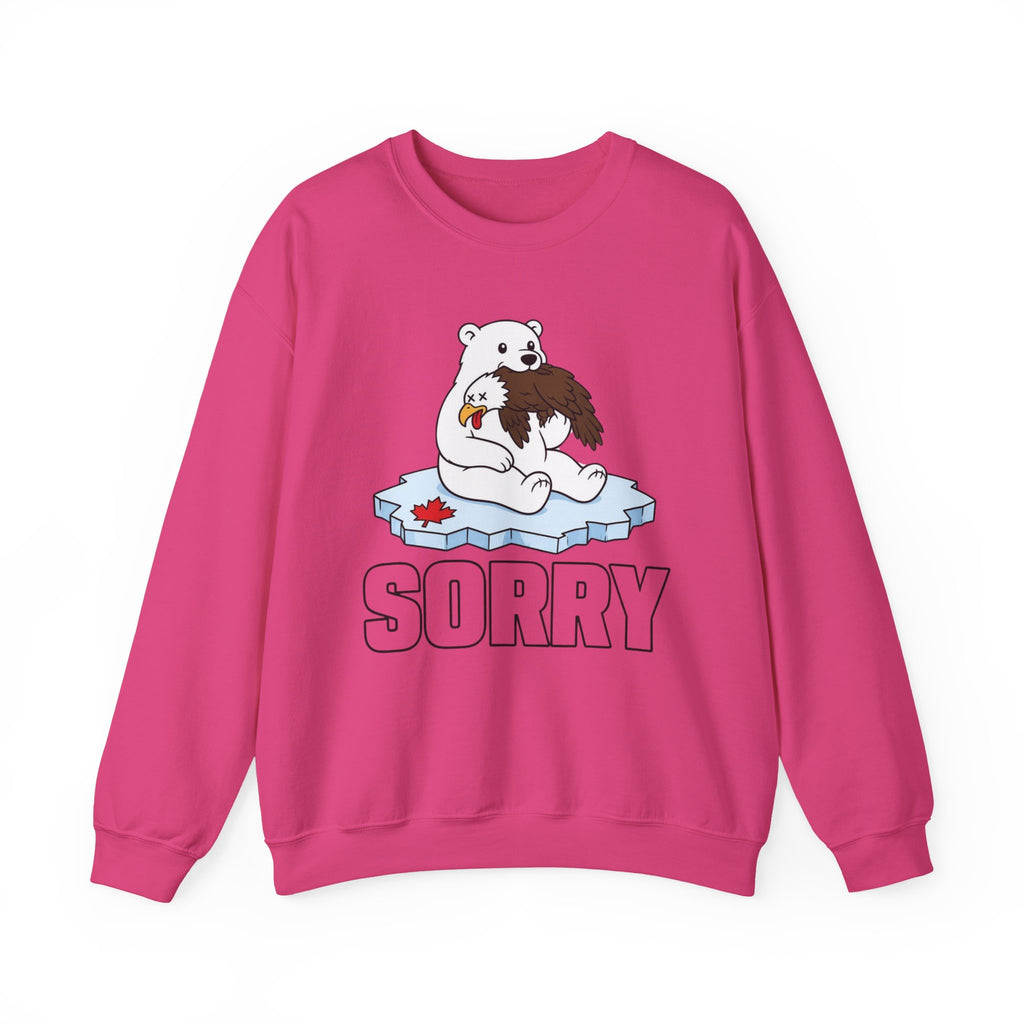 Sweatshirt — 'Sorry' Polar Bear Hug Graphic Crewneck