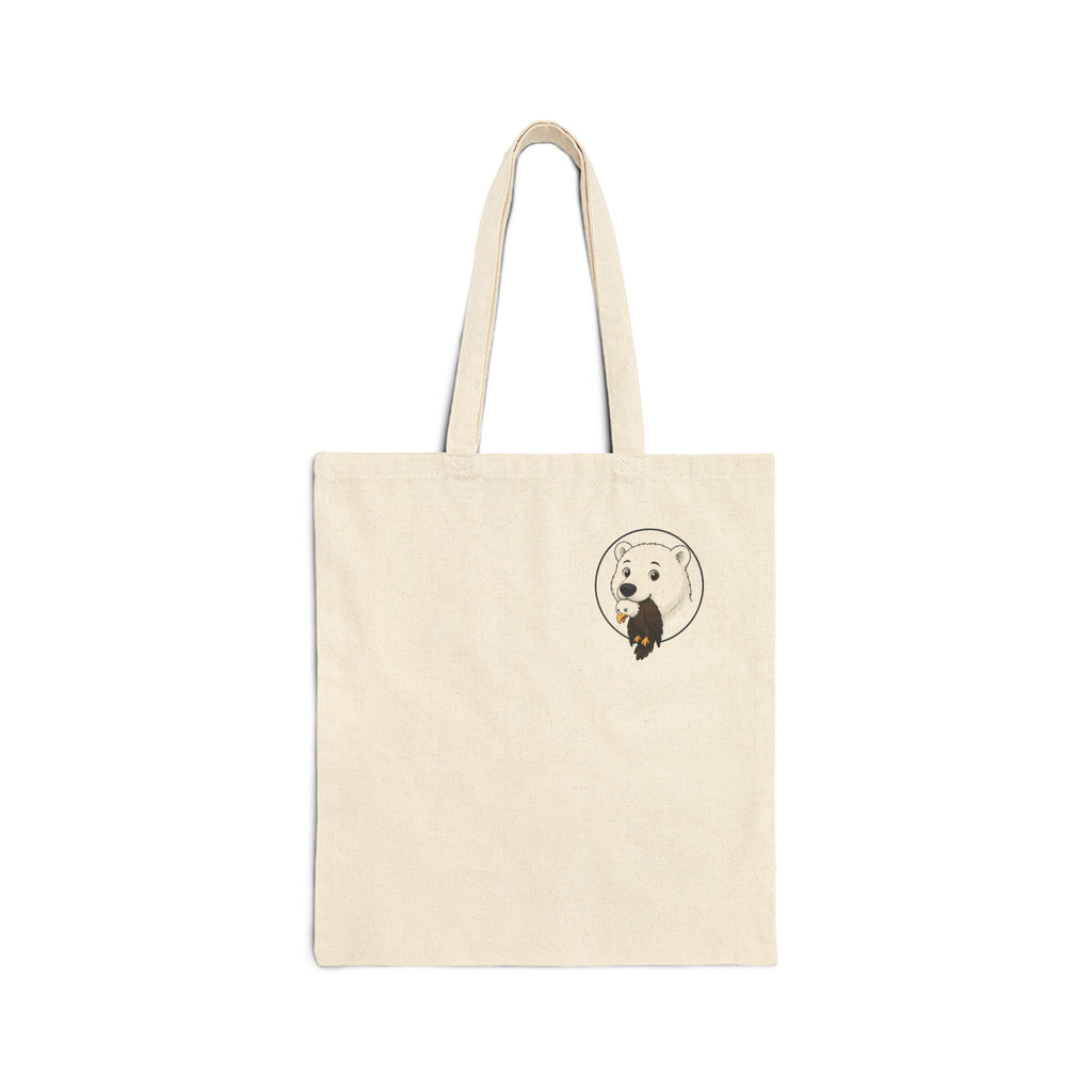 Canvas Tote Bag — Minimal Dog Portrait Eco Market Tote