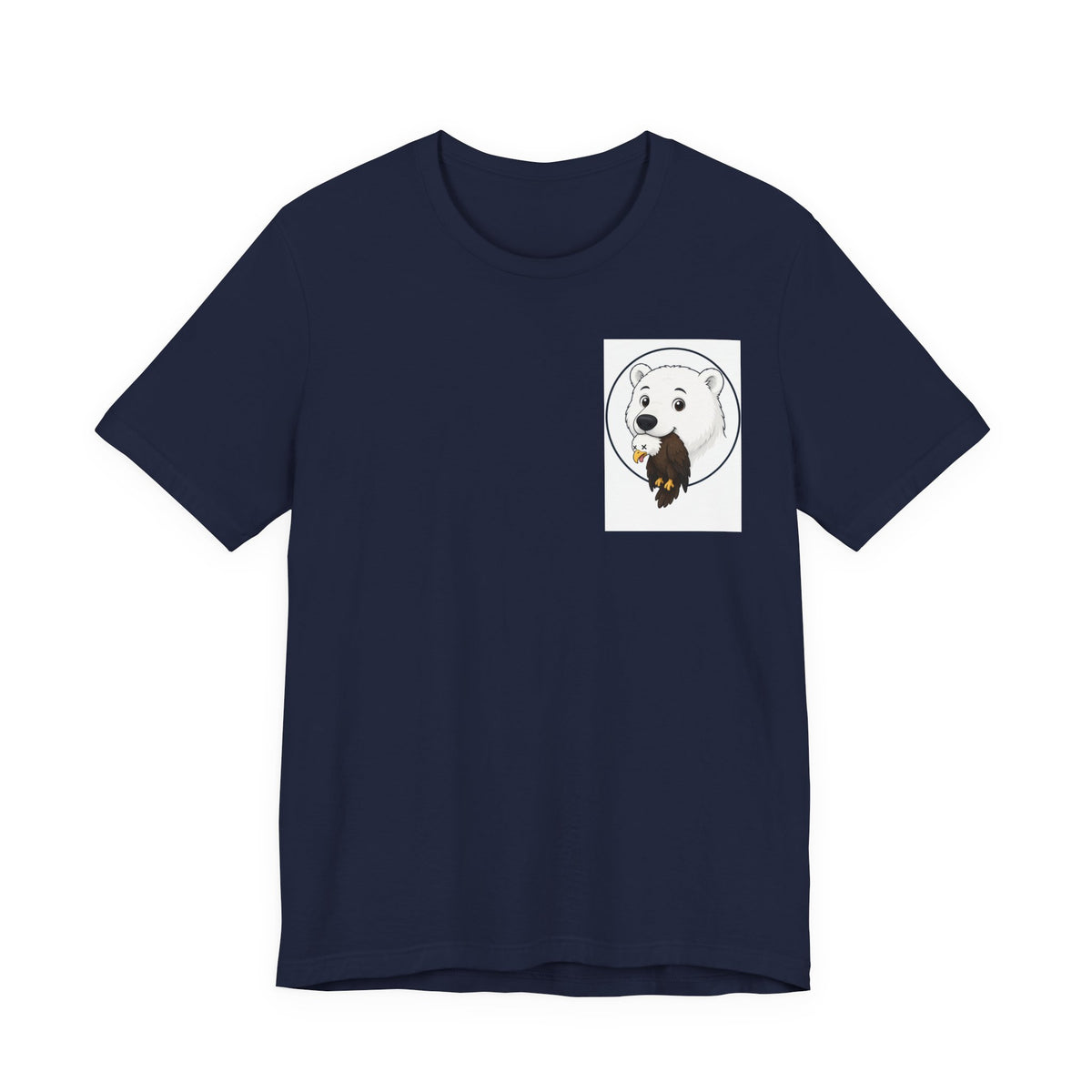 Bear & Honey Pocket Tee — Cute Minimalist Graphic T-Shirt