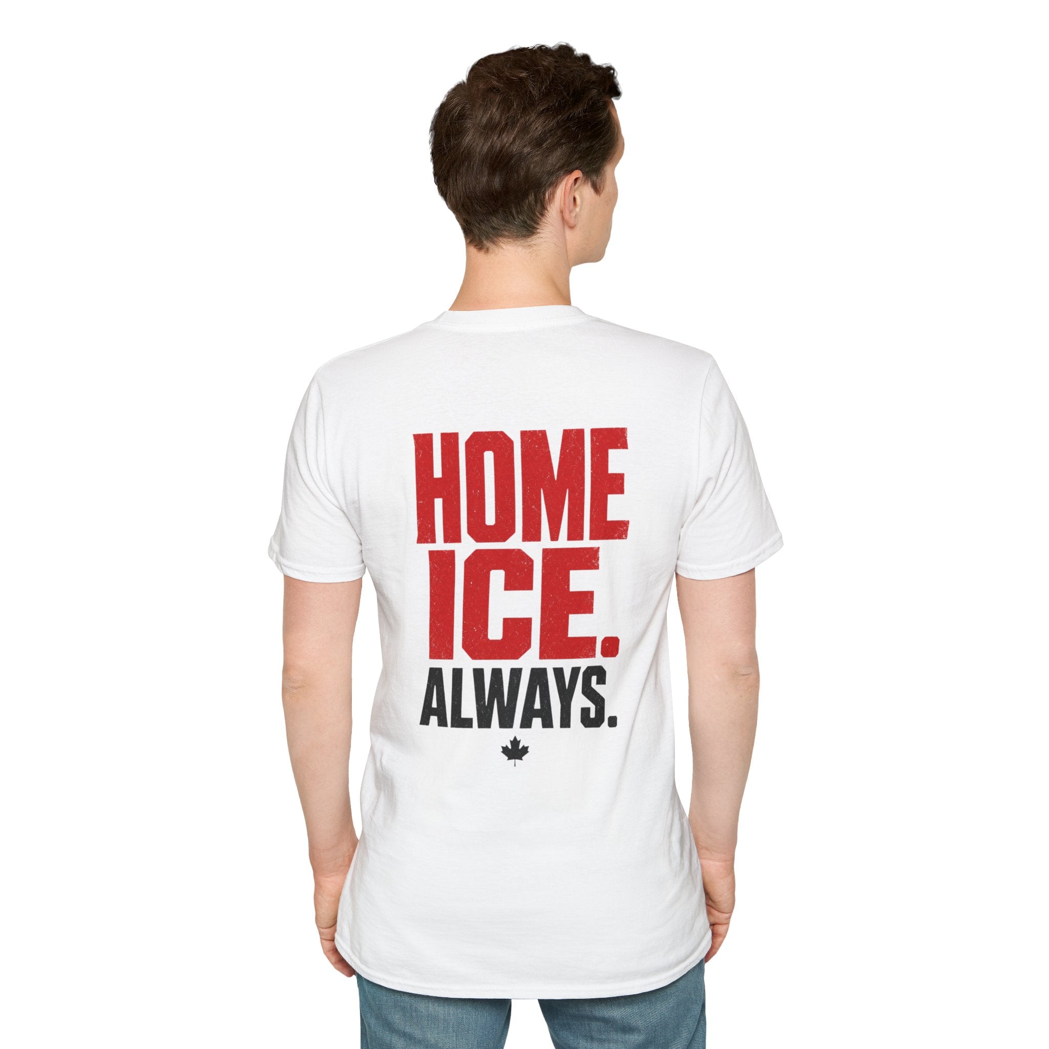 T-Shirt — 'Money Stays On Home Ice' Canadian Hockey Crest