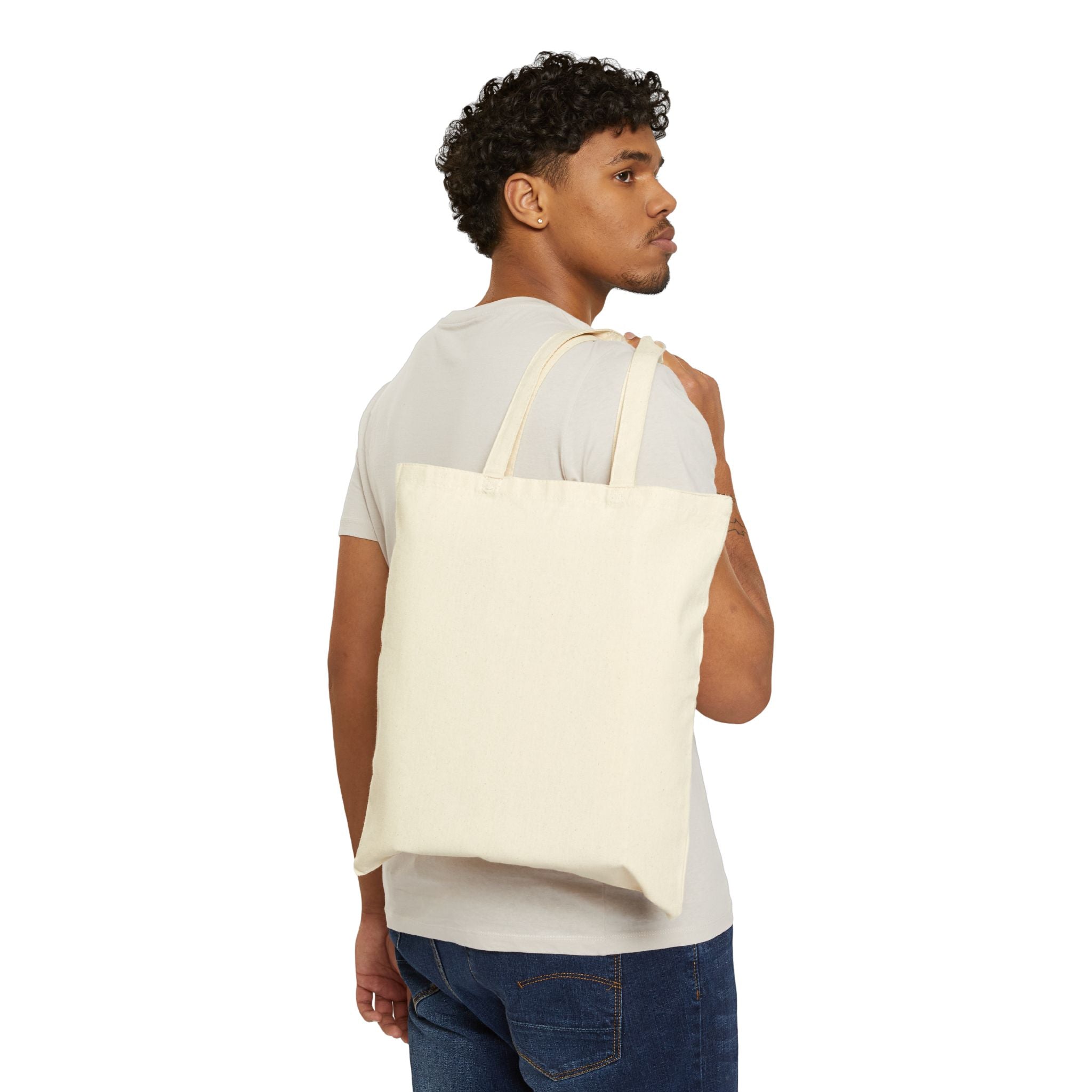 Canvas Tote Bag — Minimal Dog Portrait Eco Market Tote