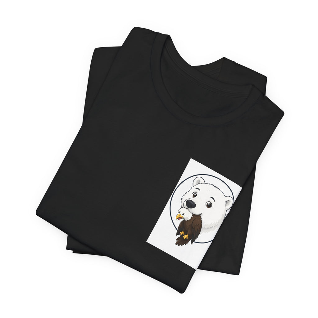 Bear & Honey Pocket Tee — Cute Minimalist Graphic T-Shirt