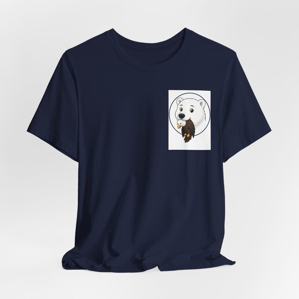Bear & Honey Pocket Tee — Cute Minimalist Graphic T-Shirt