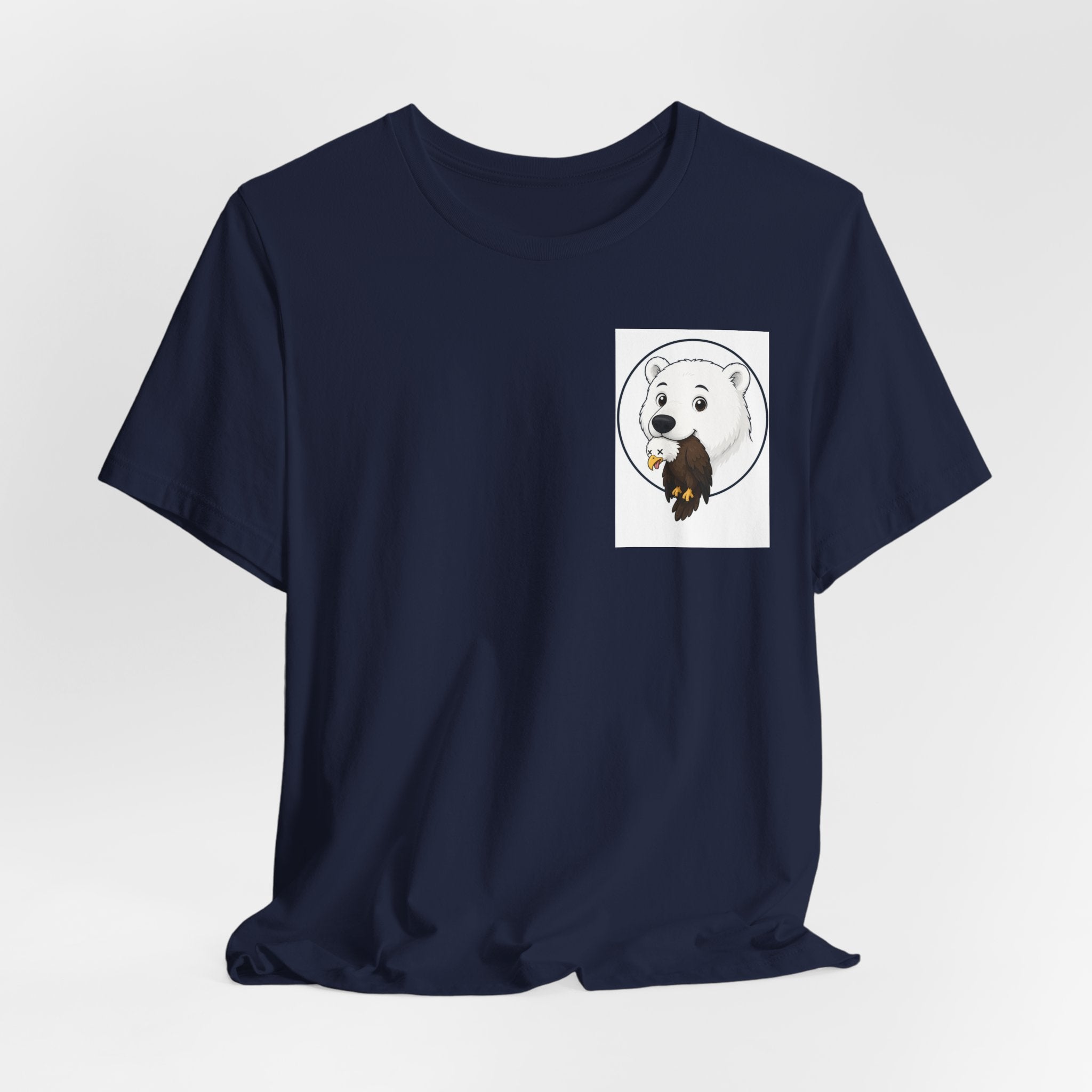 Bear & Honey Pocket Tee — Cute Minimalist Graphic T-Shirt