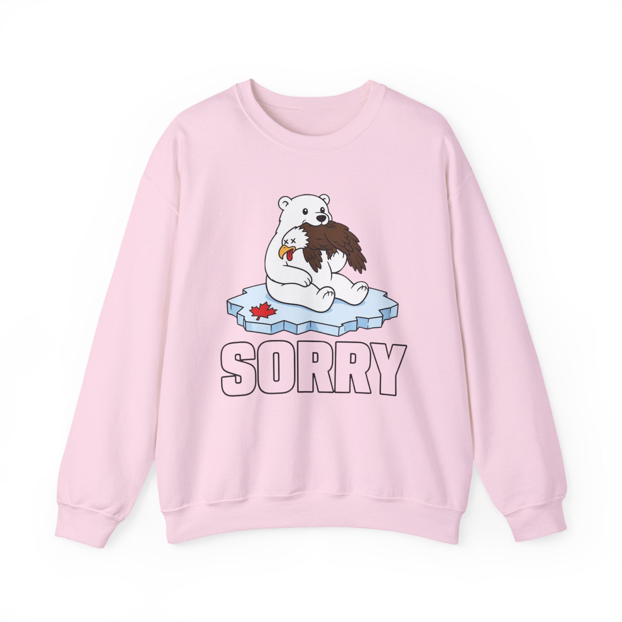 Sweatshirt — 'Sorry' Polar Bear Hug Graphic Crewneck