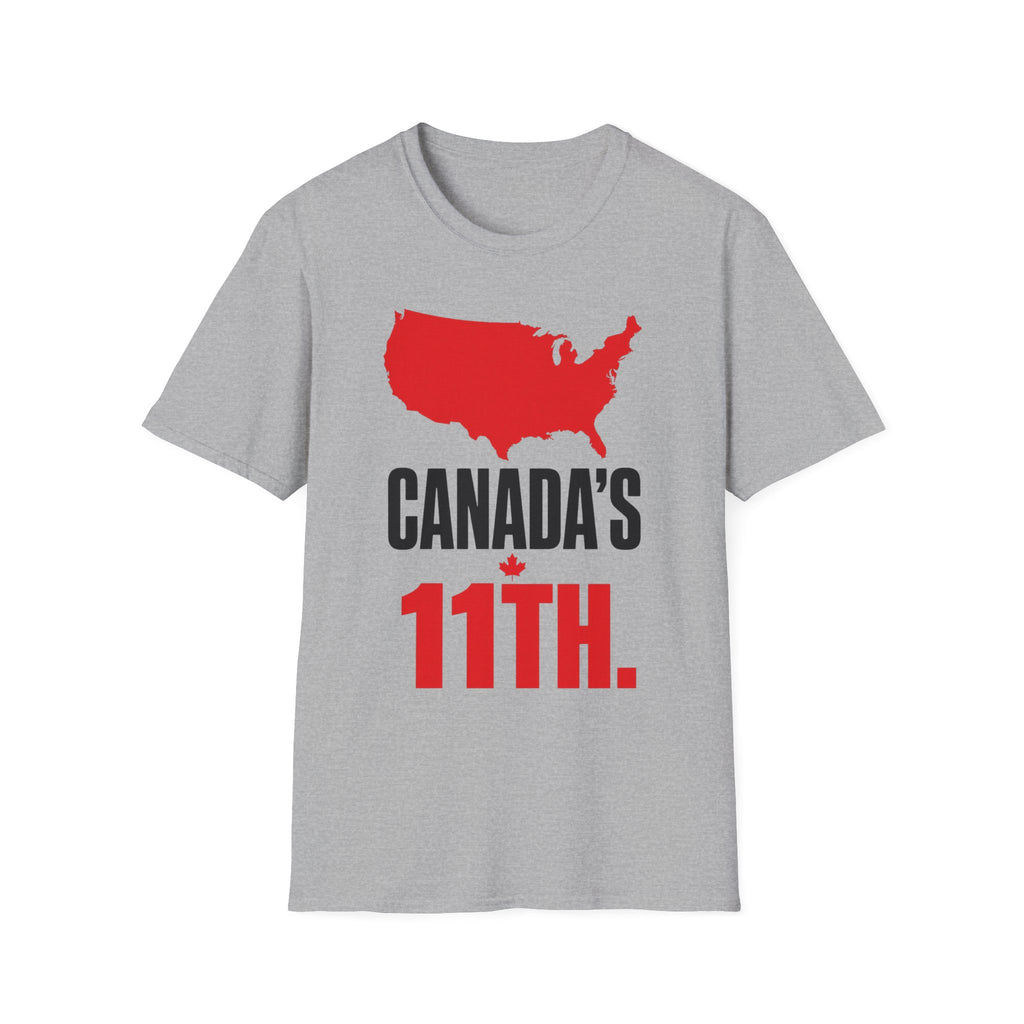 T-Shirt — 'Canada's 11th.' Funny USA Map Pride Tee for Canadians Living in the States