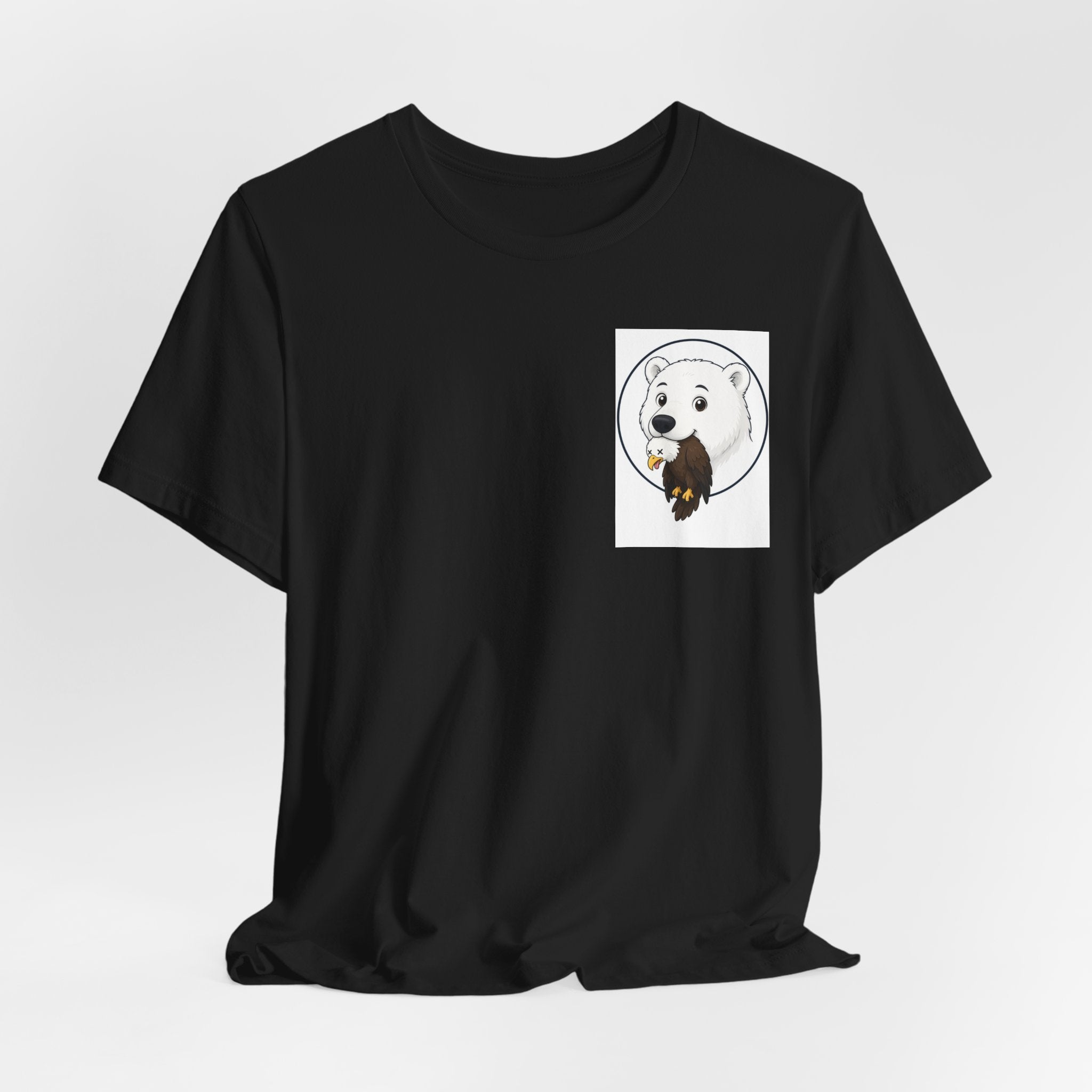 Bear & Honey Pocket Tee — Cute Minimalist Graphic T-Shirt
