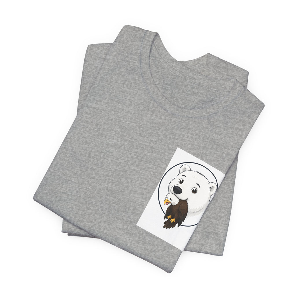 Bear & Honey Pocket Tee — Cute Minimalist Graphic T-Shirt