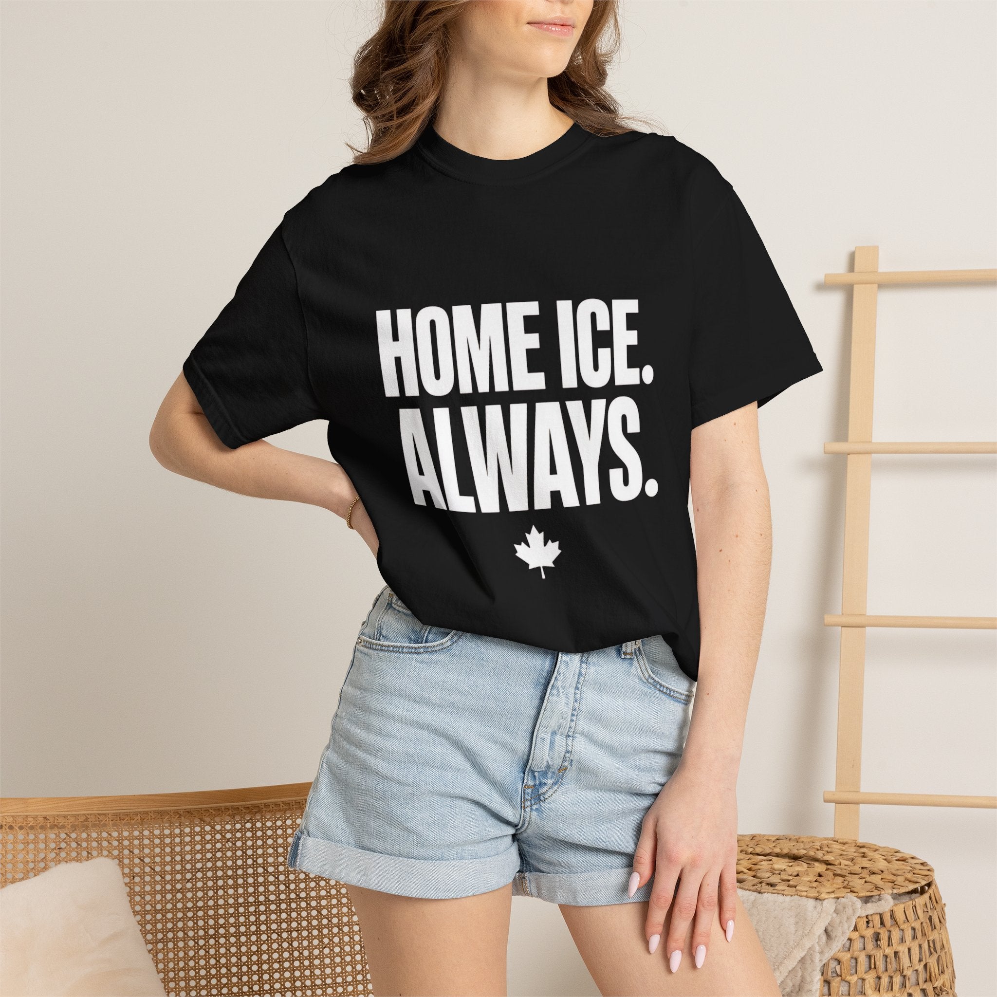 Home Ice. Always. T-Shirt — Canadian Hockey Fan Tee