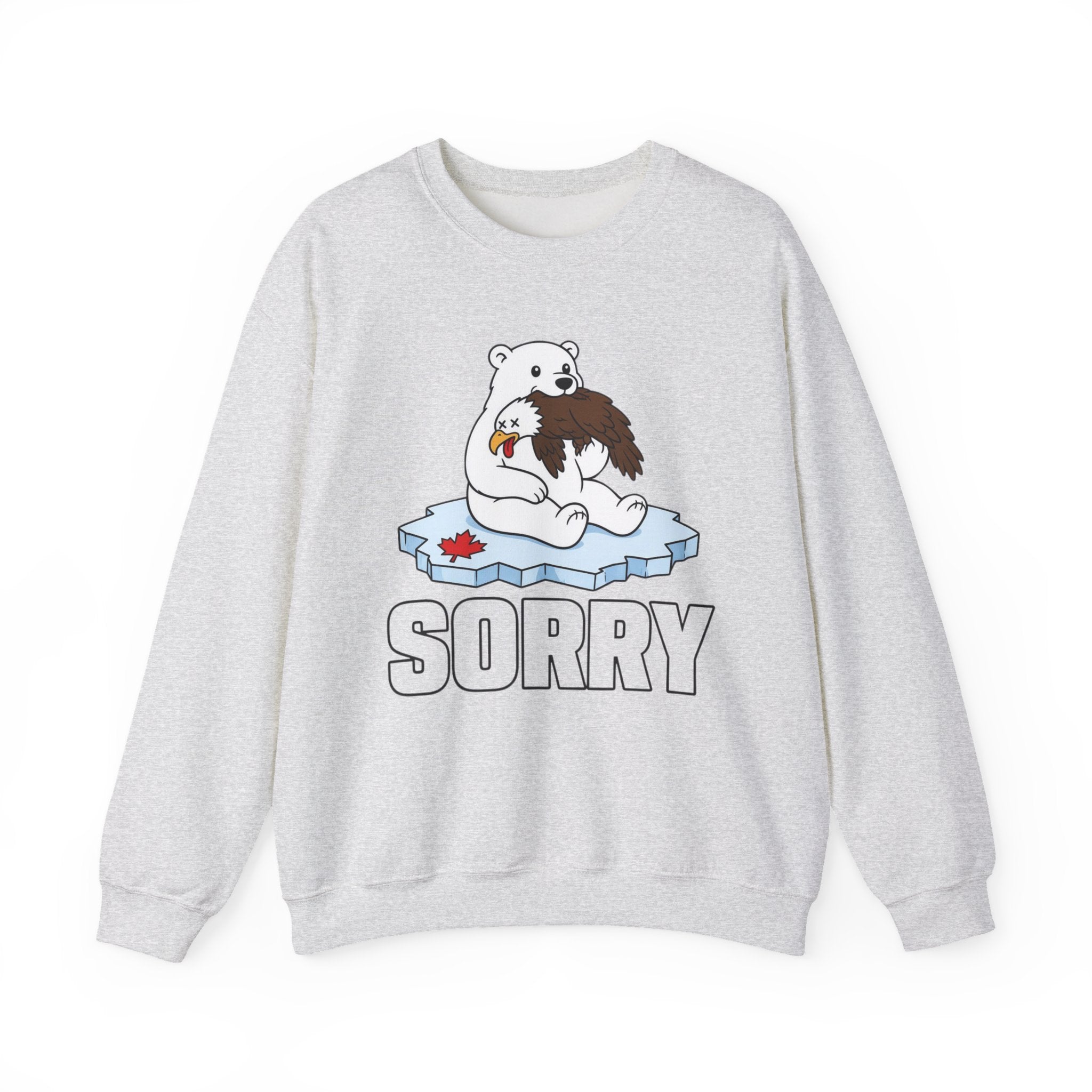Sweatshirt — 'Sorry' Polar Bear Hug Graphic Crewneck