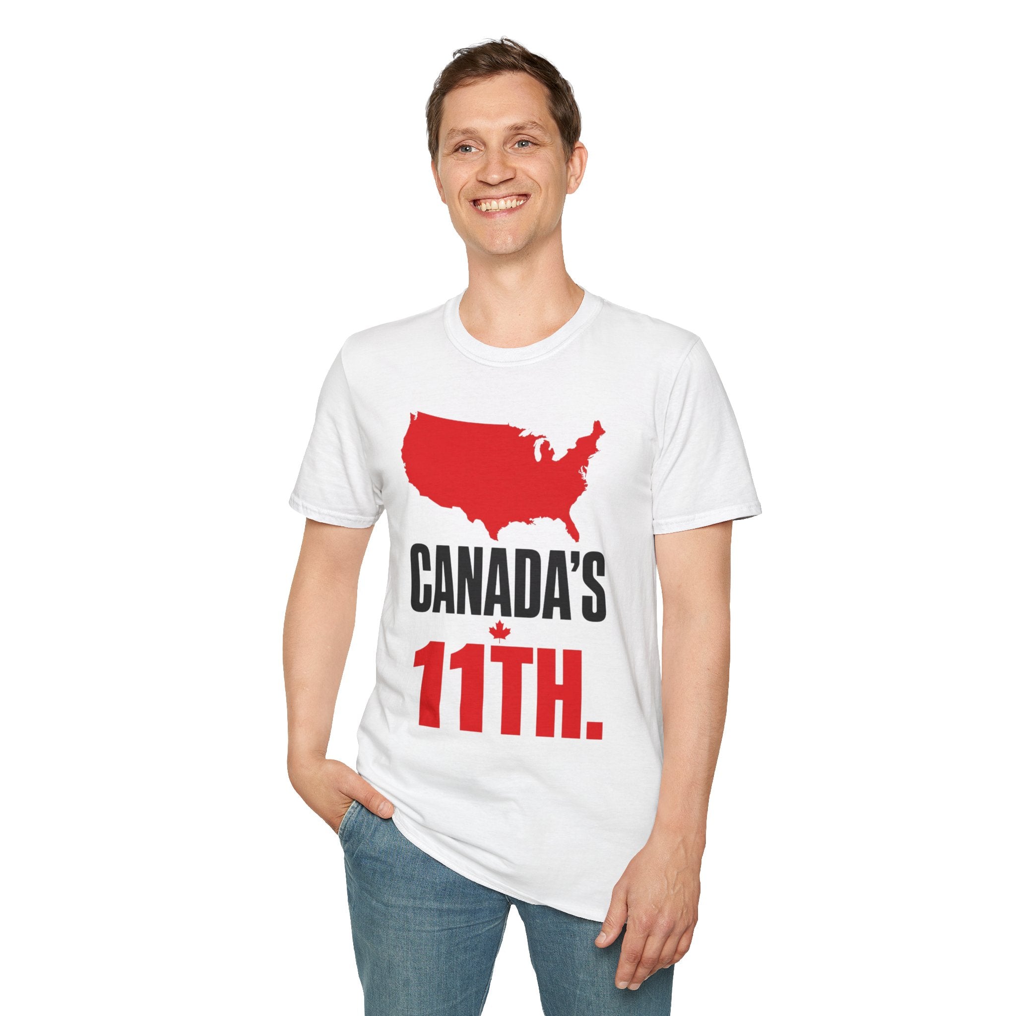 T-Shirt — 'Canada's 11th.' Funny USA Map Pride Tee for Canadians Living in the States