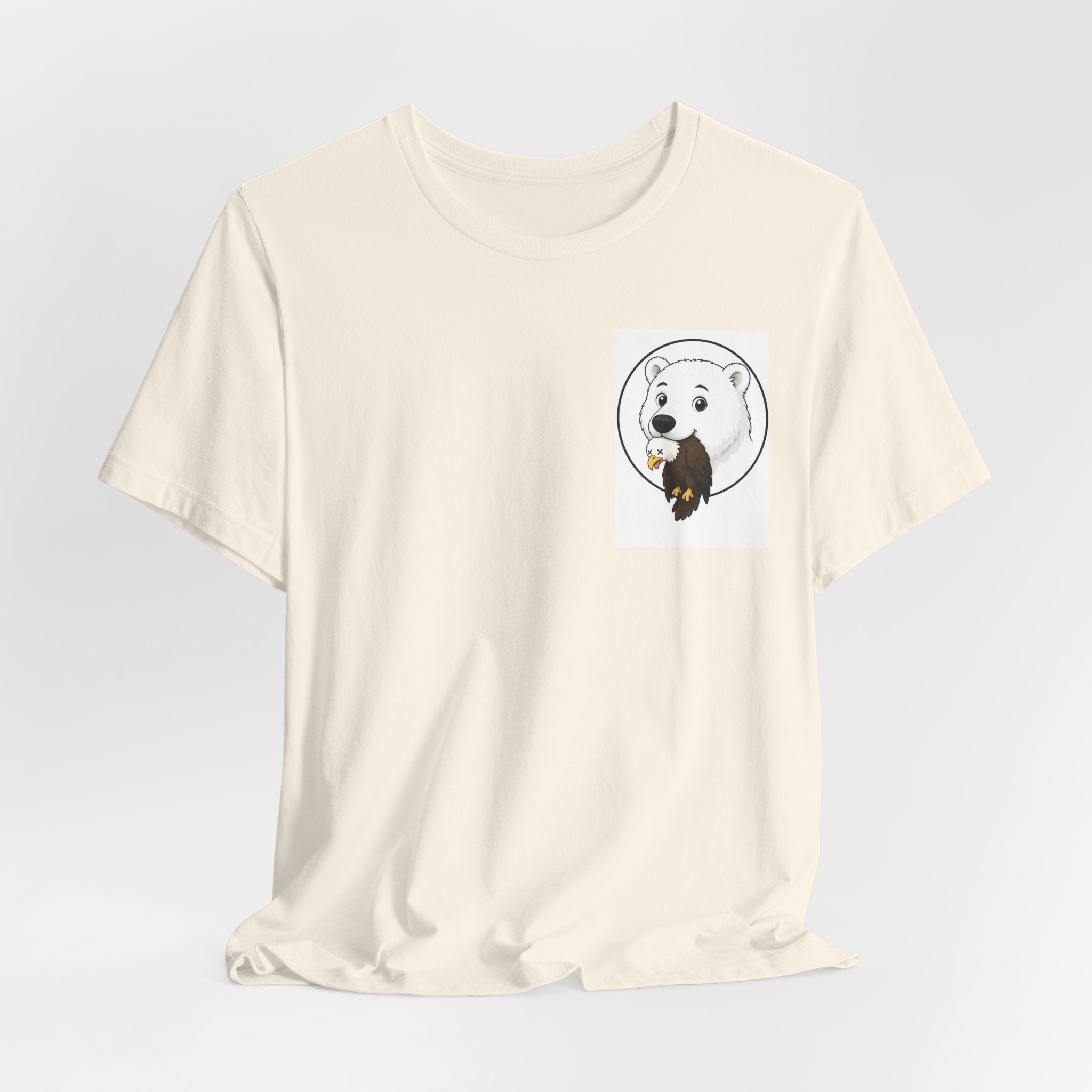 Bear & Honey Pocket Tee — Cute Minimalist Graphic T-Shirt
