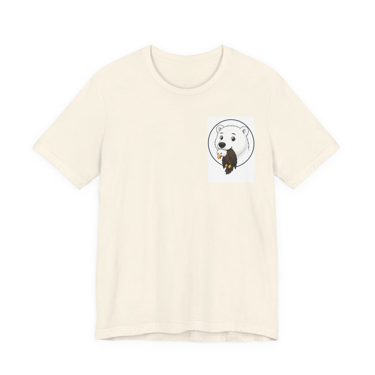 Bear & Honey Pocket Tee — Cute Minimalist Graphic T-Shirt
