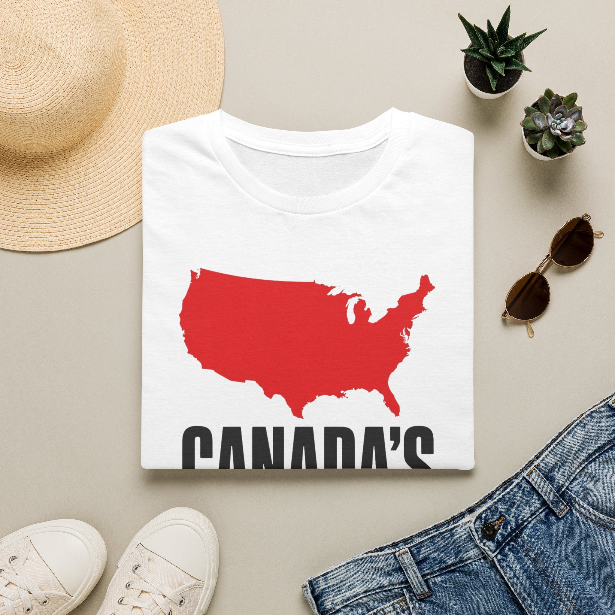 T-Shirt — 'Canada's 11th.' Funny USA Map Pride Tee for Canadians Living in the States