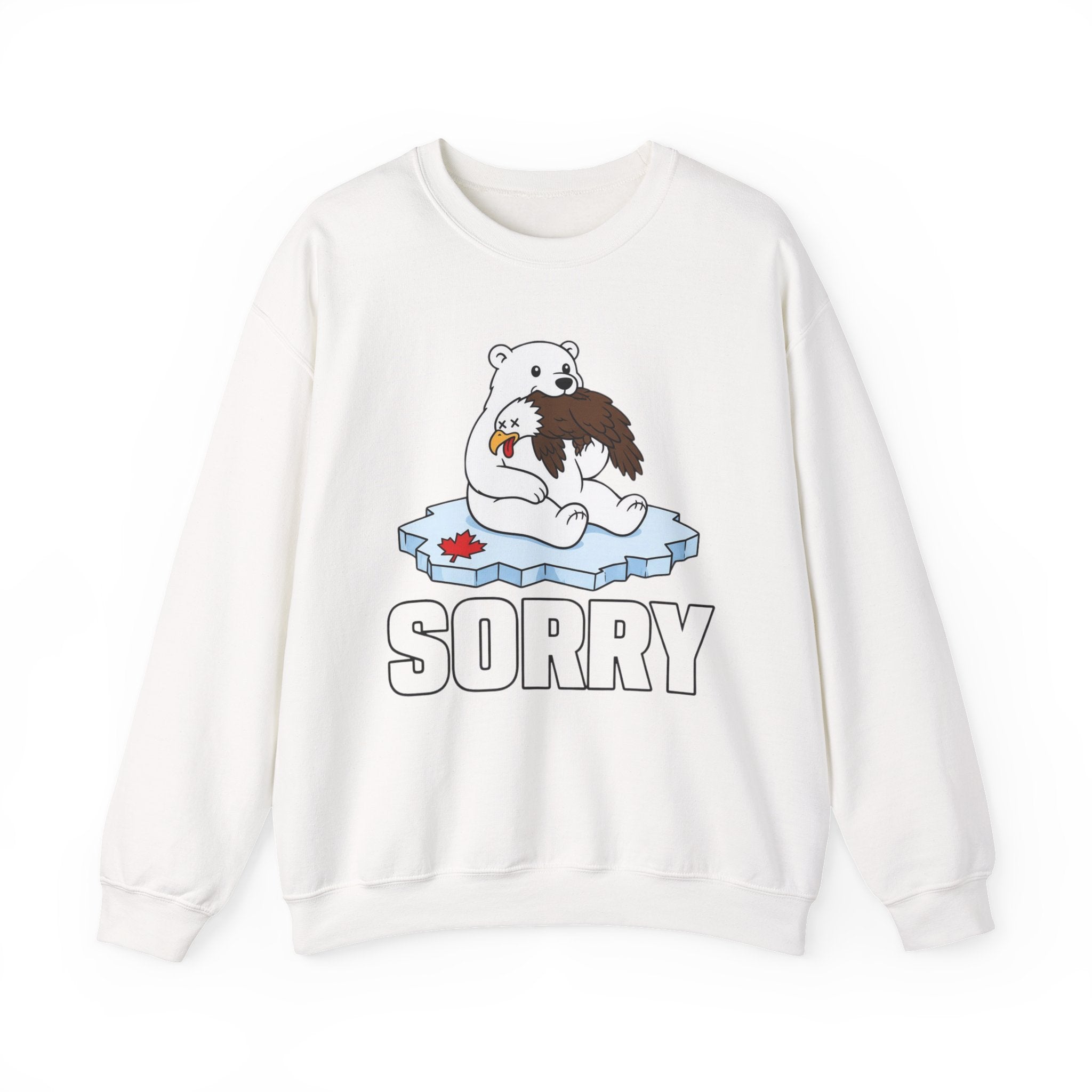 Sweatshirt — 'Sorry' Polar Bear Hug Graphic Crewneck