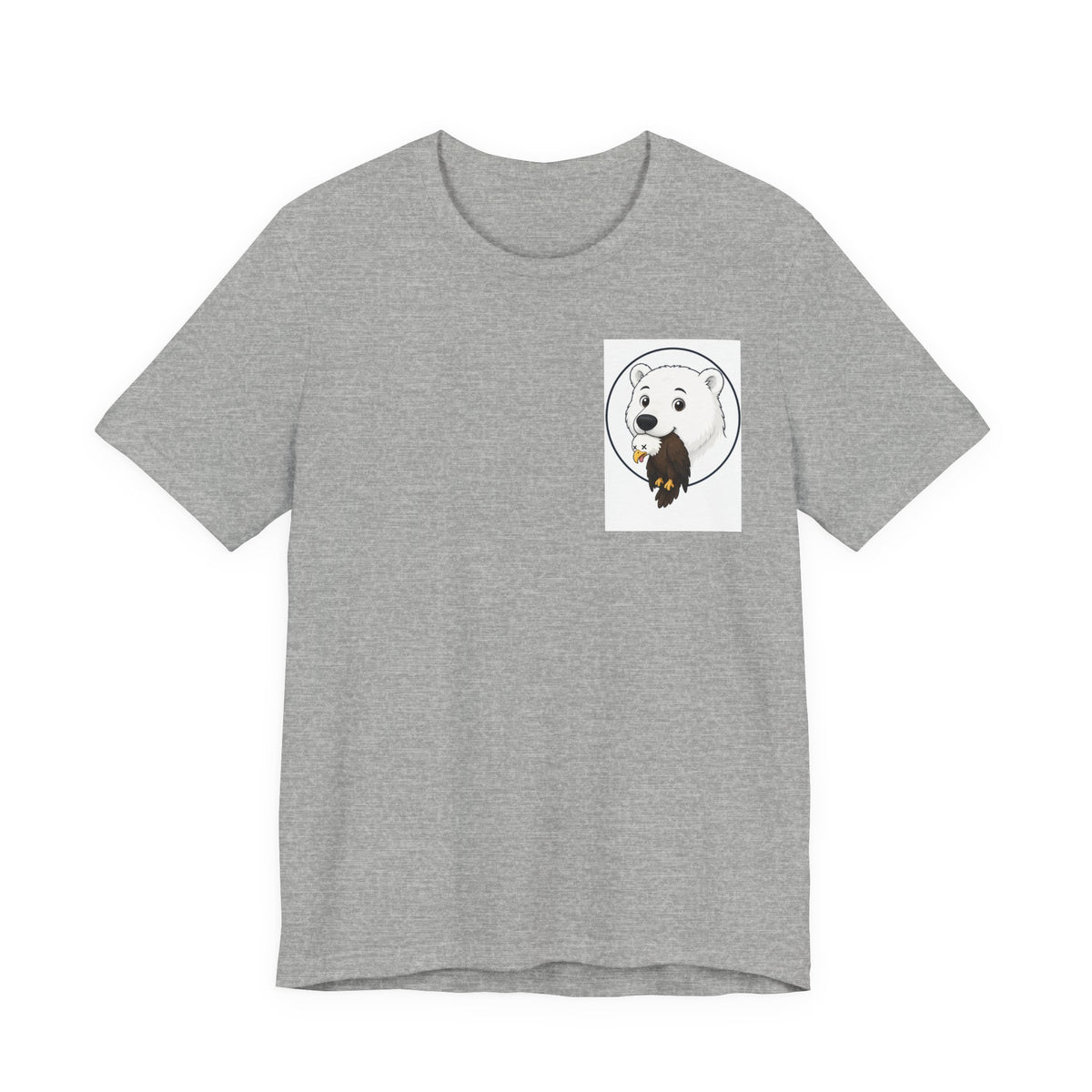 Bear & Honey Pocket Tee — Cute Minimalist Graphic T-Shirt