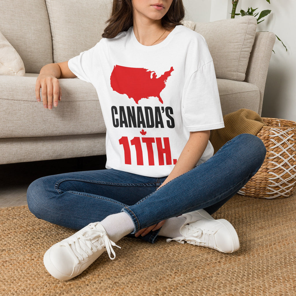 T-Shirt — 'Canada's 11th.' Funny USA Map Pride Tee for Canadians Living in the States
