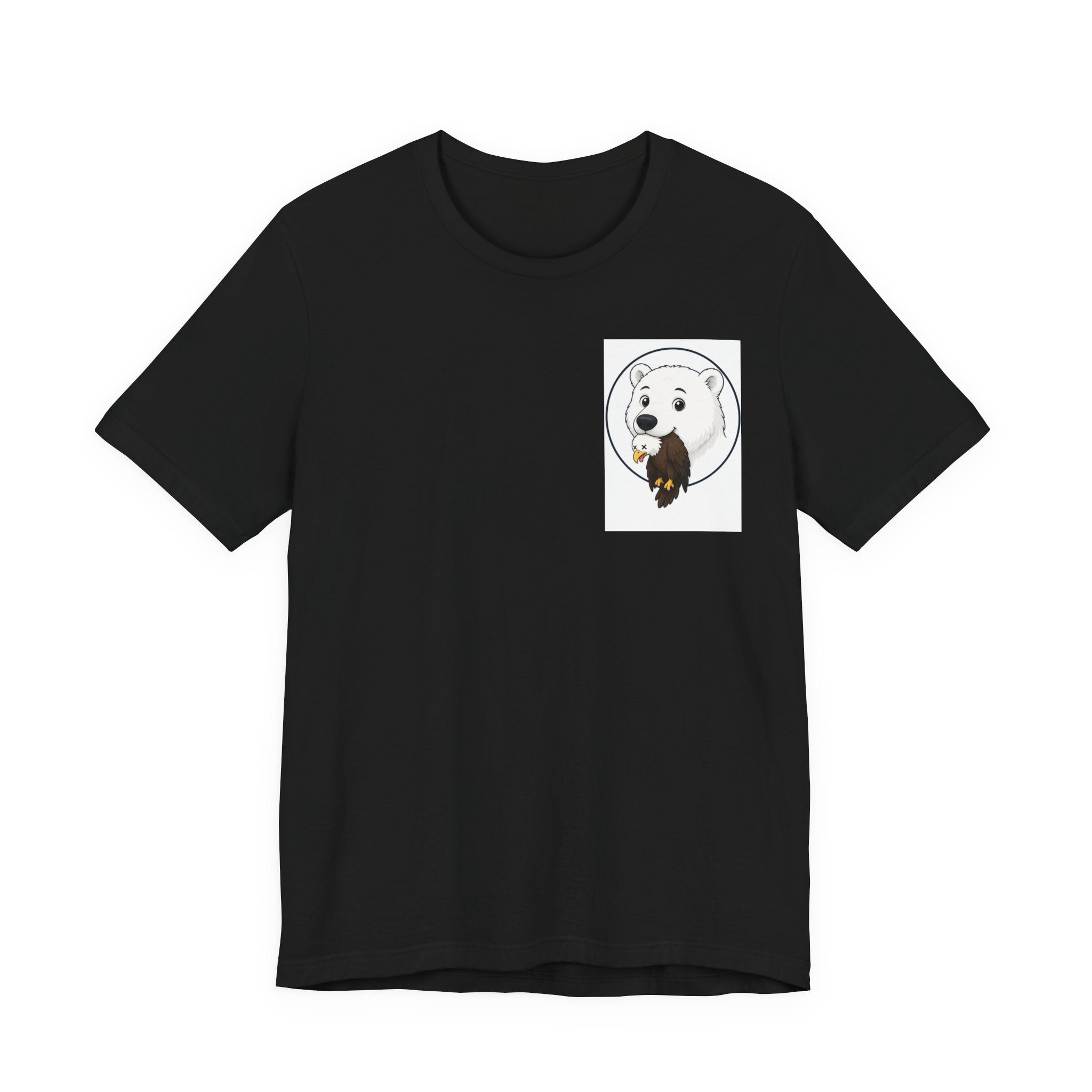 Bear & Honey Pocket Tee — Cute Minimalist Graphic T-Shirt