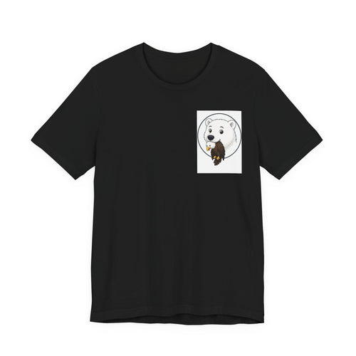 Bear & Honey Pocket Tee — Cute Minimalist Graphic T-Shirt