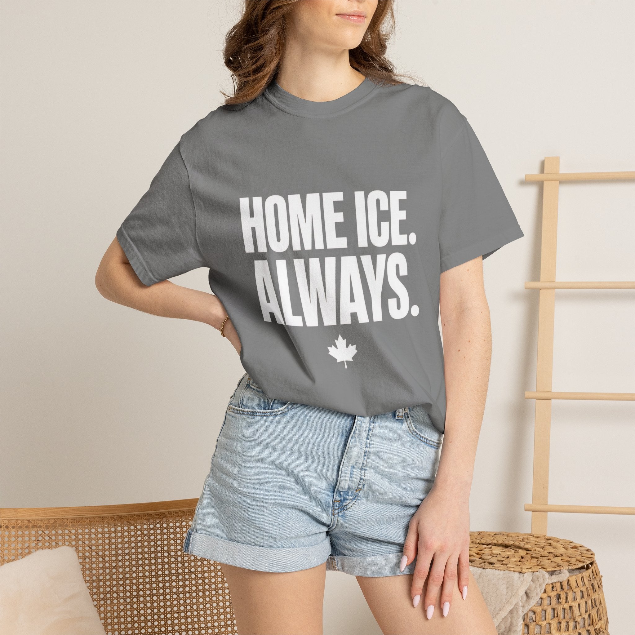 Home Ice. Always. T-Shirt — Canadian Hockey Fan Tee