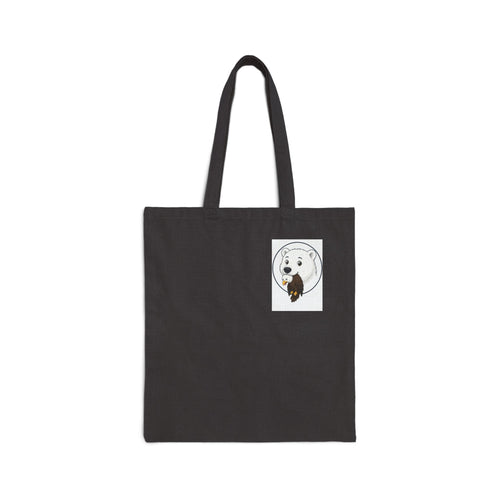 Canvas Tote Bag — Minimal Dog Portrait Eco Market Tote