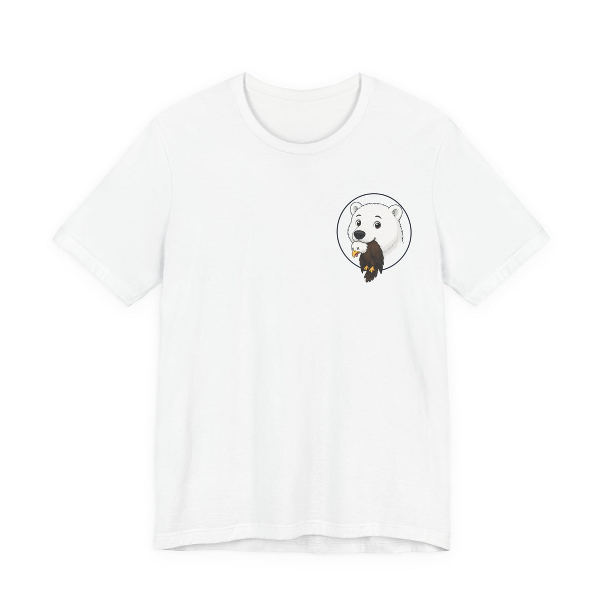 Bear & Honey Pocket Tee — Cute Minimalist Graphic T-Shirt