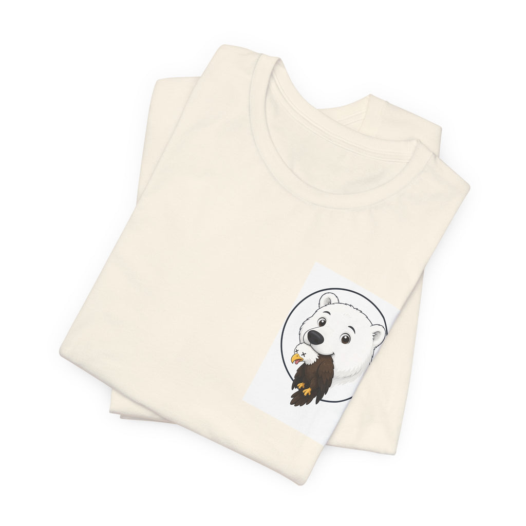 Bear & Honey Pocket Tee — Cute Minimalist Graphic T-Shirt