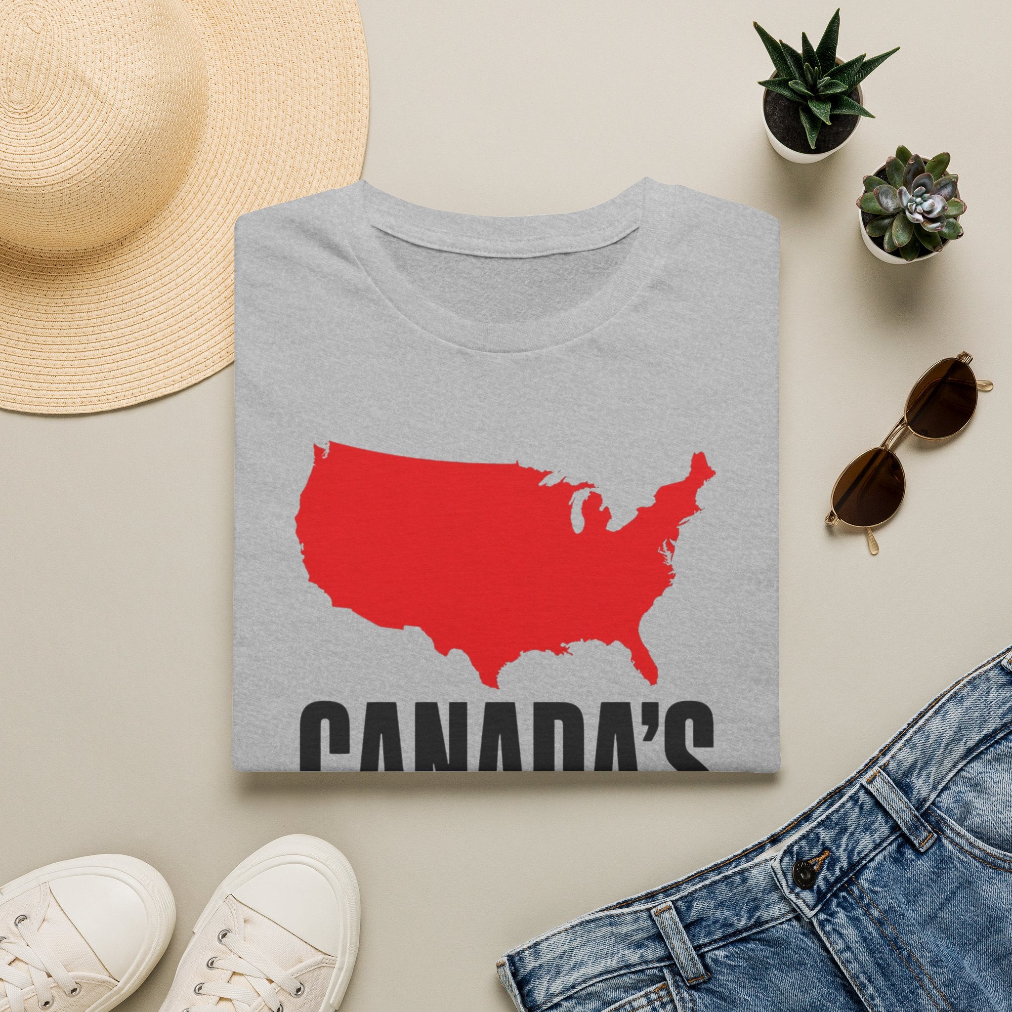 T-Shirt — 'Canada's 11th.' Funny USA Map Pride Tee for Canadians Living in the States