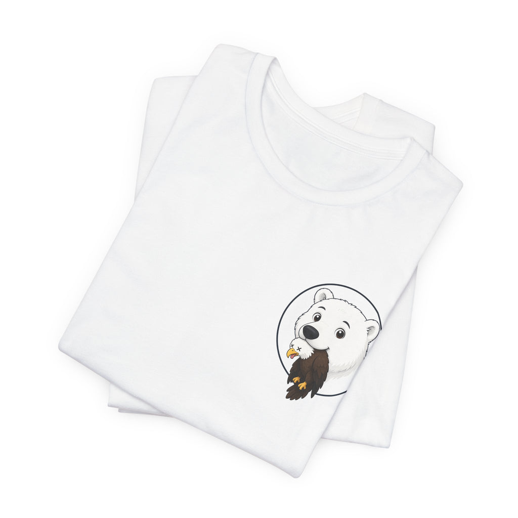 Bear & Honey Pocket Tee — Cute Minimalist Graphic T-Shirt
