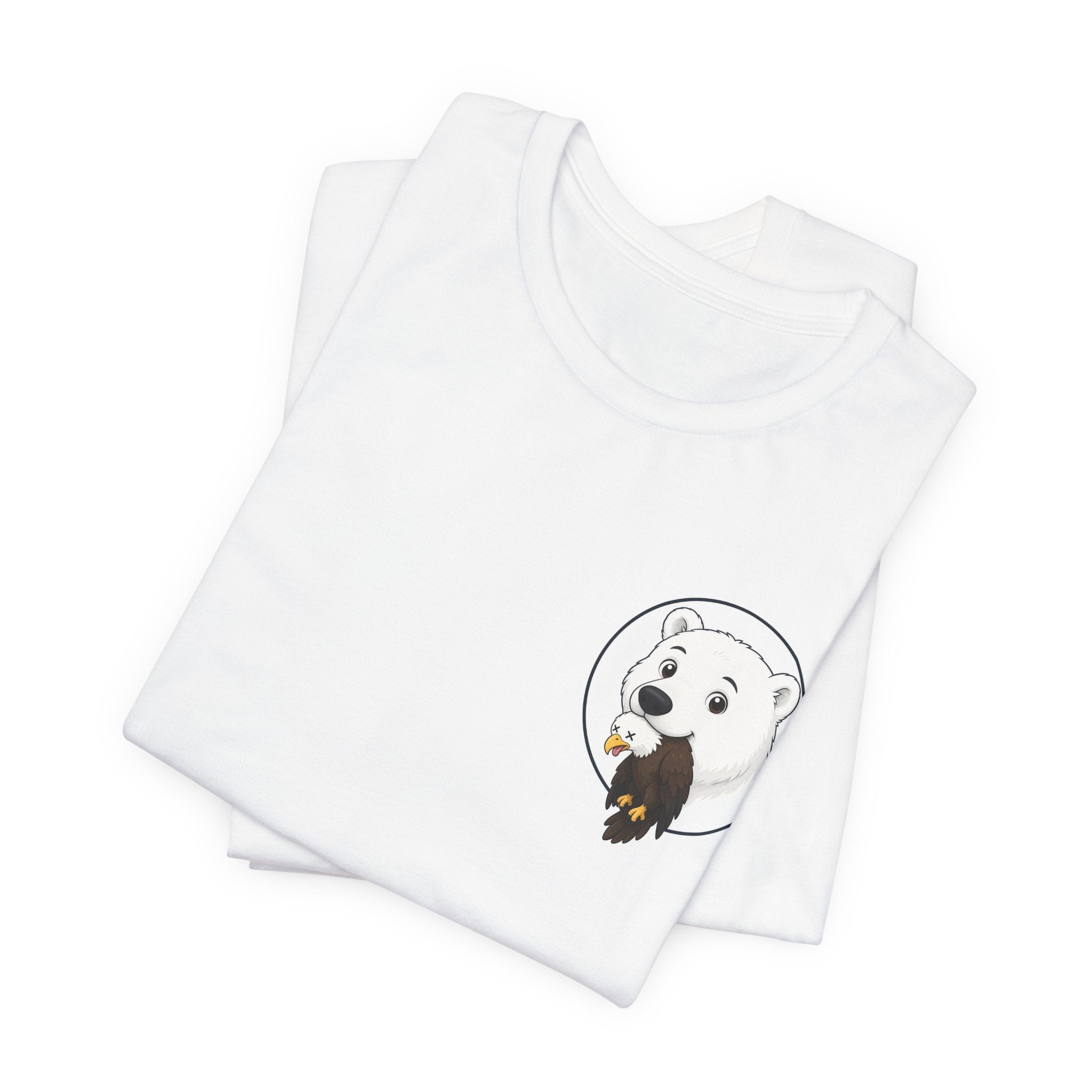Bear & Honey Pocket Tee — Cute Minimalist Graphic T-Shirt