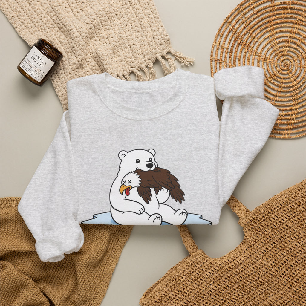 Sweatshirt — 'Sorry' Polar Bear Hug Graphic Crewneck
