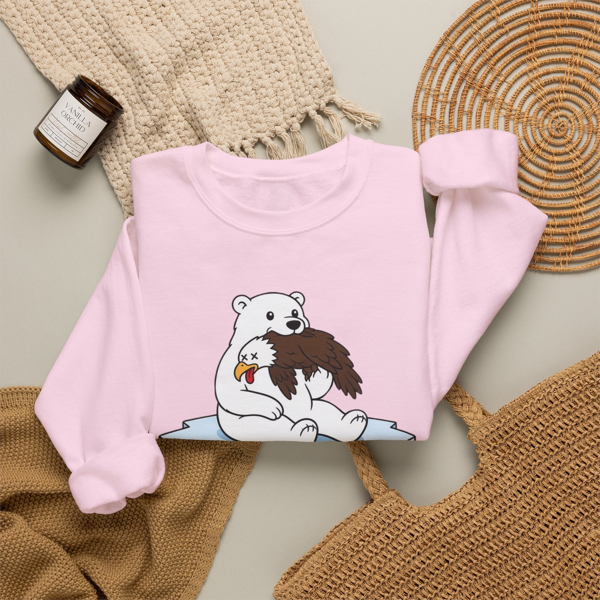 Sweatshirt — 'Sorry' Polar Bear Hug Graphic Crewneck