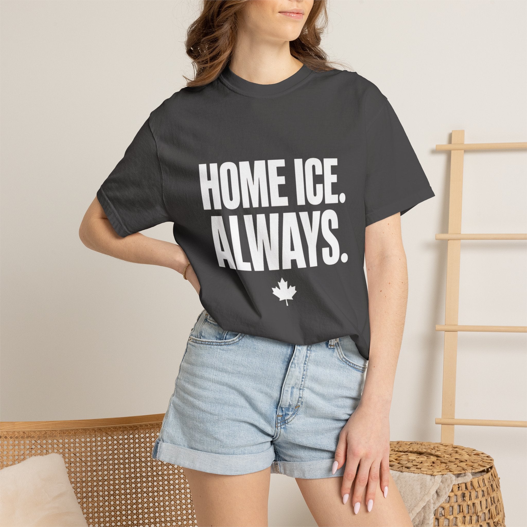 Home Ice. Always. T-Shirt — Canadian Hockey Fan Tee