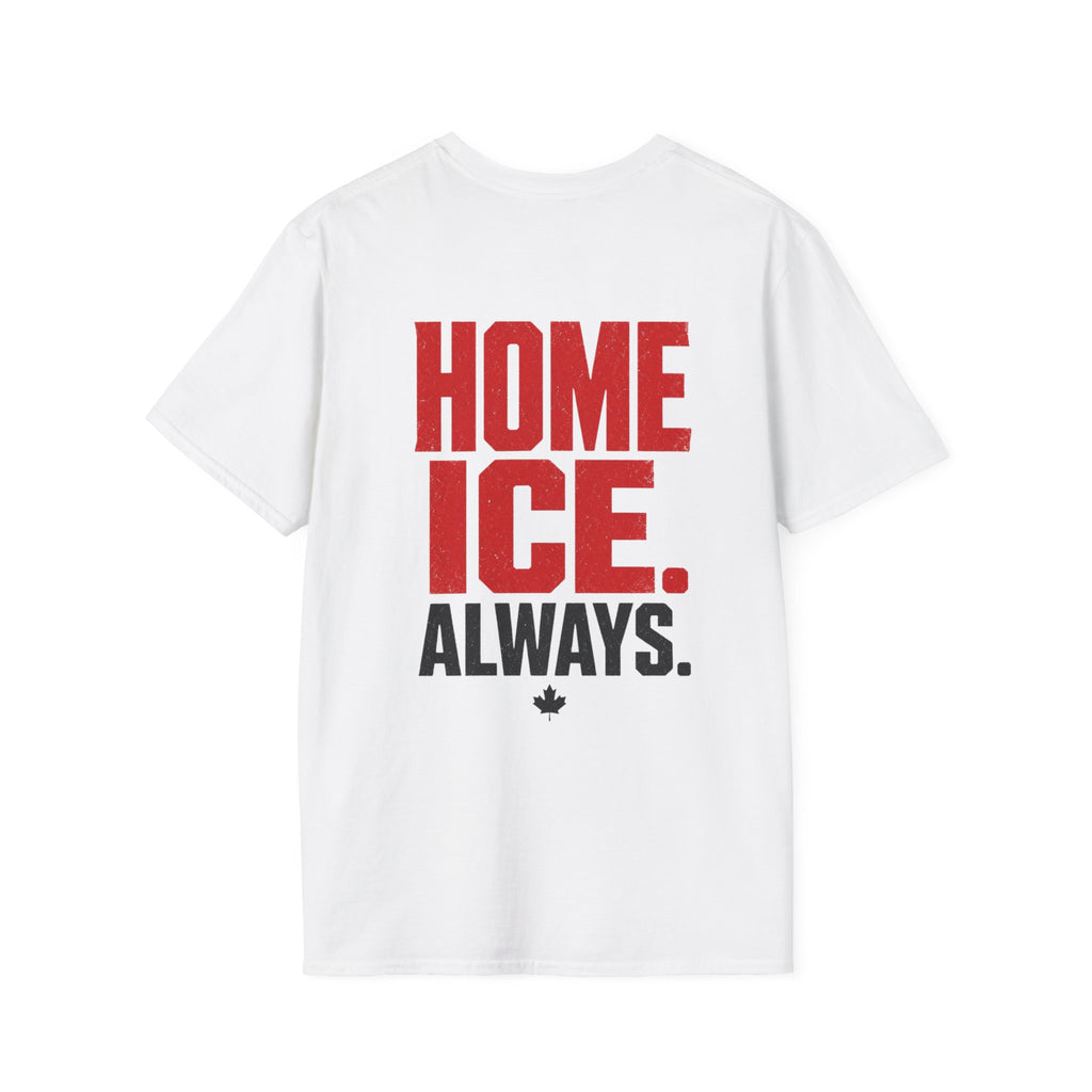 T-Shirt — 'Money Stays On Home Ice' Canadian Hockey Crest
