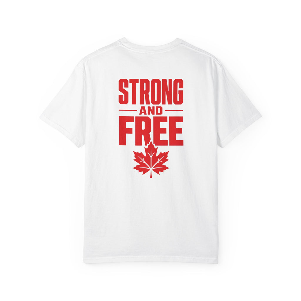 Strong and Free T-Shirt — Canadian Maple Leaf Patriotic Tee