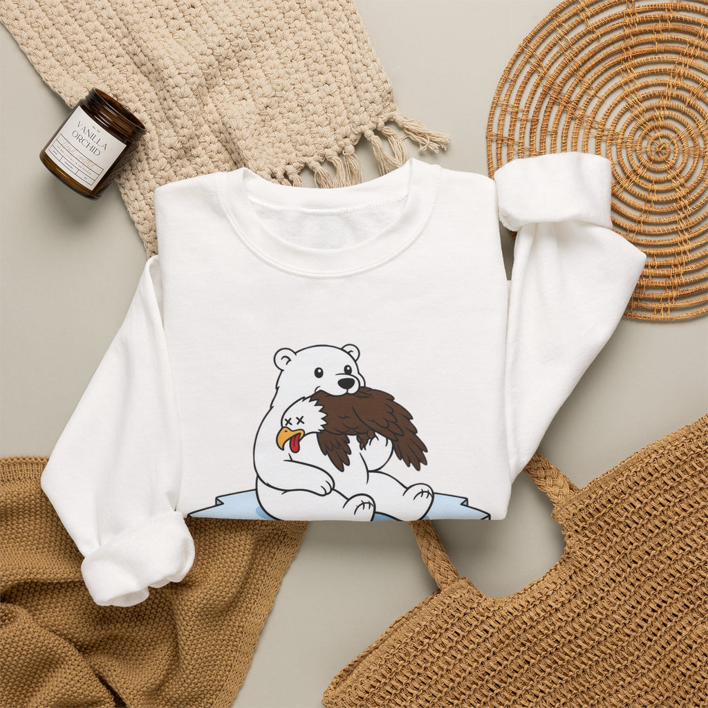 Sweatshirt — 'Sorry' Polar Bear Hug Graphic Crewneck